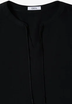 3/4-mouwen blouse met gespleten hals