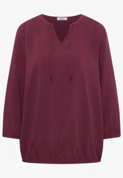 3/4-mouwen blouse met gespleten hals