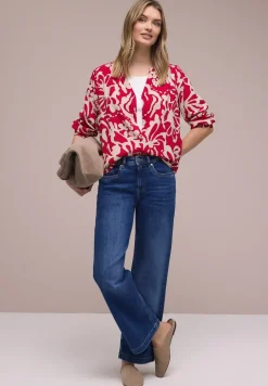 3/4-mouwen blouse met getapete details
