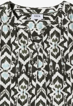3/4-mouwen blouse met grafisch patroon