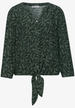 3/4-mouwen blouse met knoopdetail