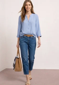 3/4-mouwen blouse met knoopdetail