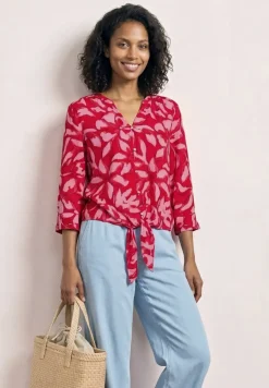 3/4-mouwen blouse met knoopdetail