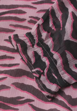 3/4-mouwen blouse met ronde hals in chiffon