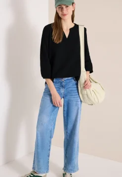 3/4-mouwen blouse van mousseline
