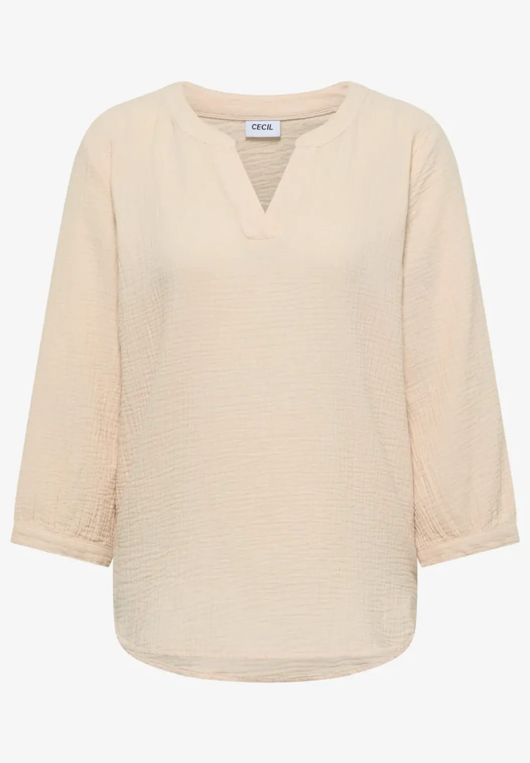 3/4-mouwen blouse van mousseline