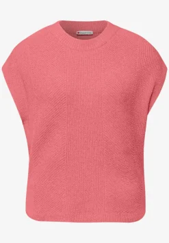 Mouwloze chenille trui