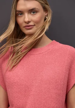 Mouwloze chenille trui