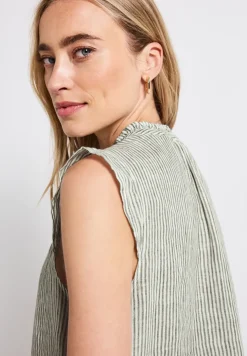 Mouwloze linnen blouse