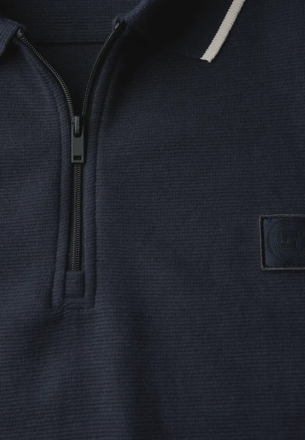 Ottomaans poloshirt met rits