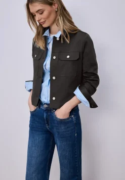 Overhemd in sliklook met knoopsluiting