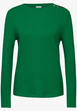 Overhemd met lange mouwen en knoopdetails