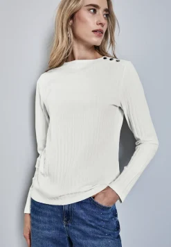 Overhemd met lange mouwen en knoopdetails