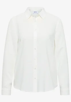 Overhemdblouse in effen kleur