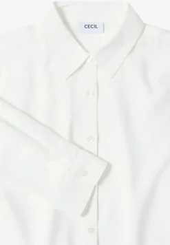 Overhemdblouse in effen kleur