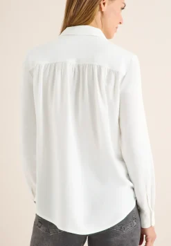Overhemdblouse in effen kleur