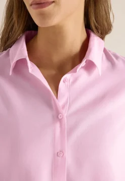 Overhemdblouse in effen kleur
