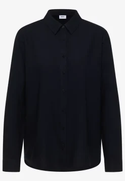 Overhemdblouse in effen kleur