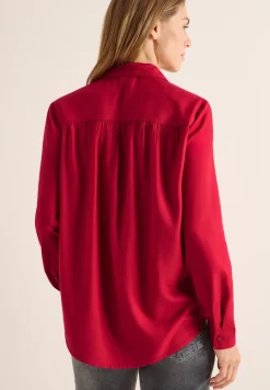 Overhemdblouse in effen kleur