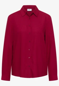 Overhemdblouse in effen kleur