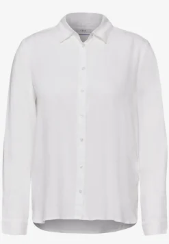 Overhemdblouse in effen kleur