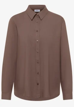 Overhemdblouse in effen kleur
