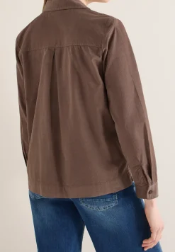 Overhemdblouse in effen kleur
