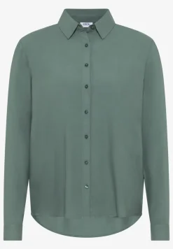 Overhemdblouse in effen kleur