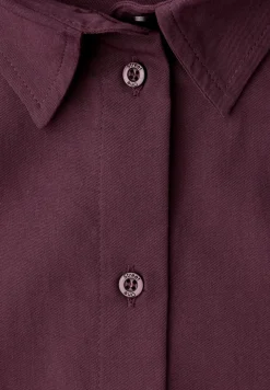 Overhemdblouse in effen kleur