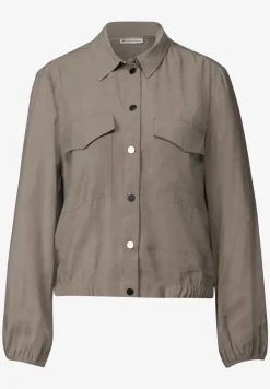 Overhemdblouse met borstzakken