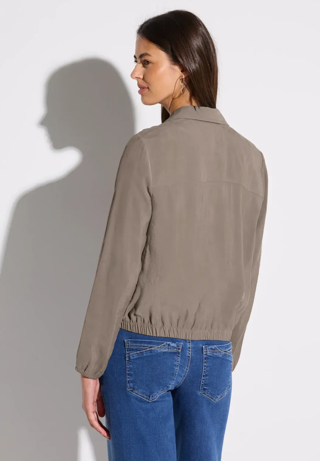 Overhemdblouse met borstzakken