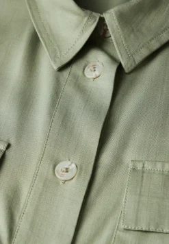Overhemdblouse met borstzakken