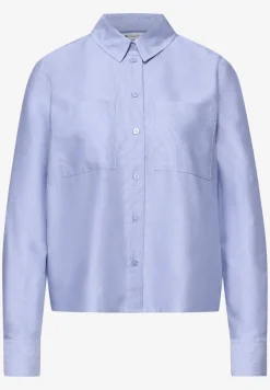 Overhemdblouse met borstzakken