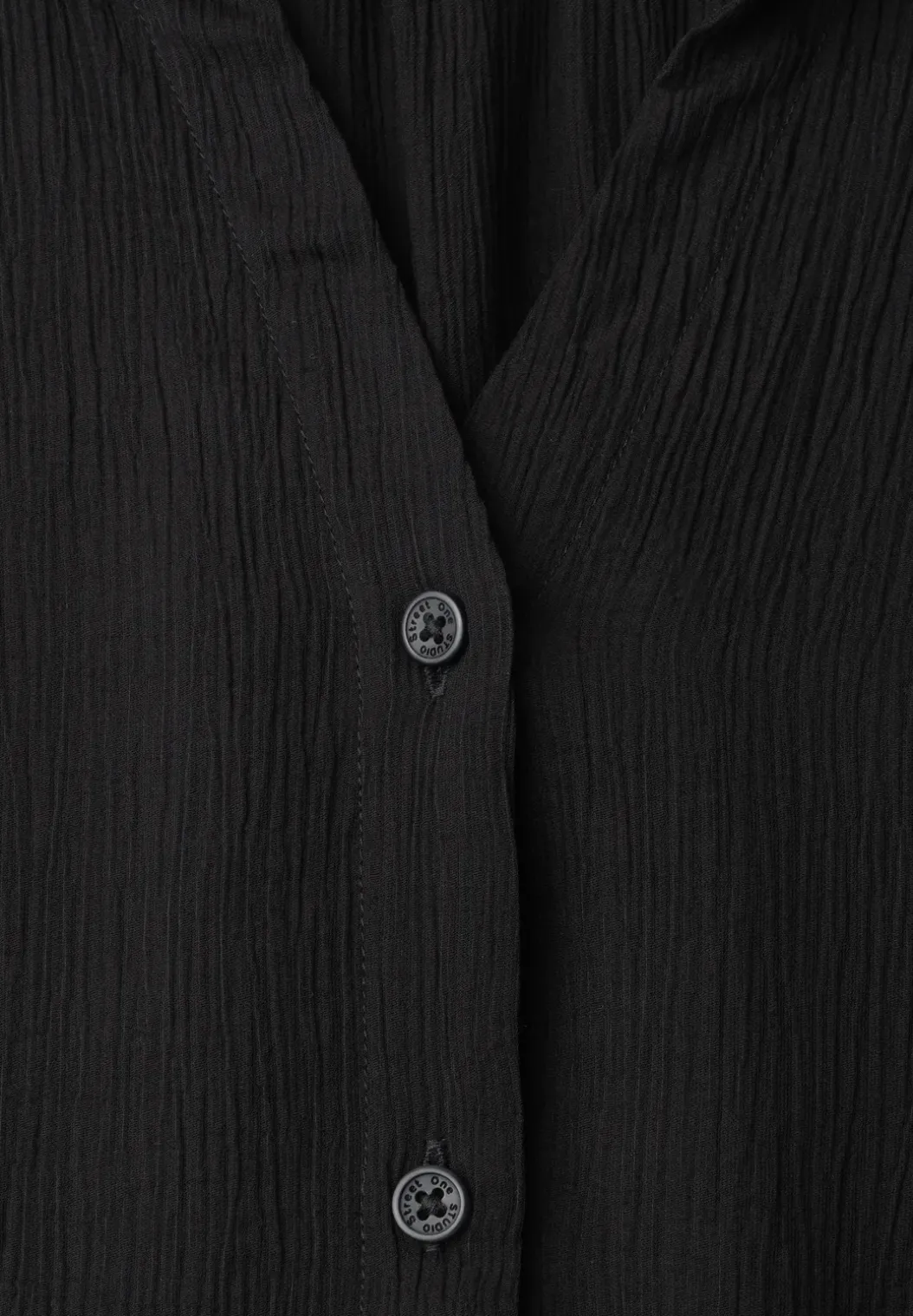 Overhemdblouse met een gekreukte textuur