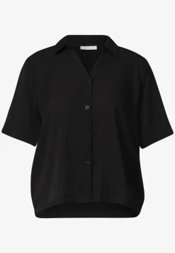 Overhemdblouse met een gekreukte textuur