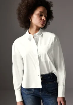 Overhemdblouse met knoopsluiting