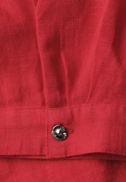 Overhemdblouse met korte mouwen in effen kleur