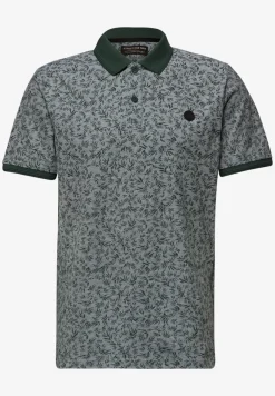 Oxford poloshirt met korte mouwen en print