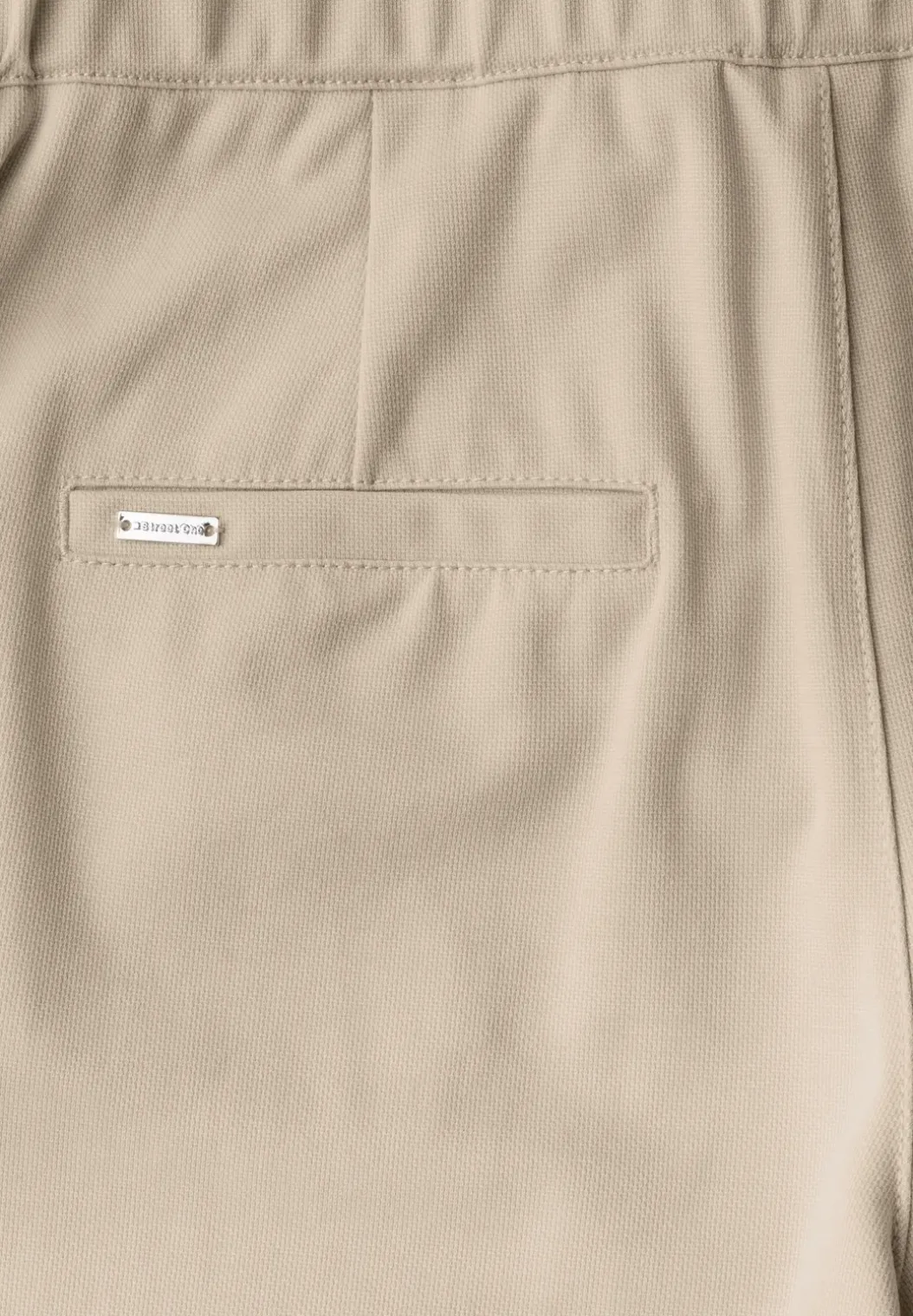 Pantalon met rechte pijpen piquée
