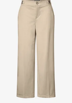 Pantalon met rechte pijpen piquée