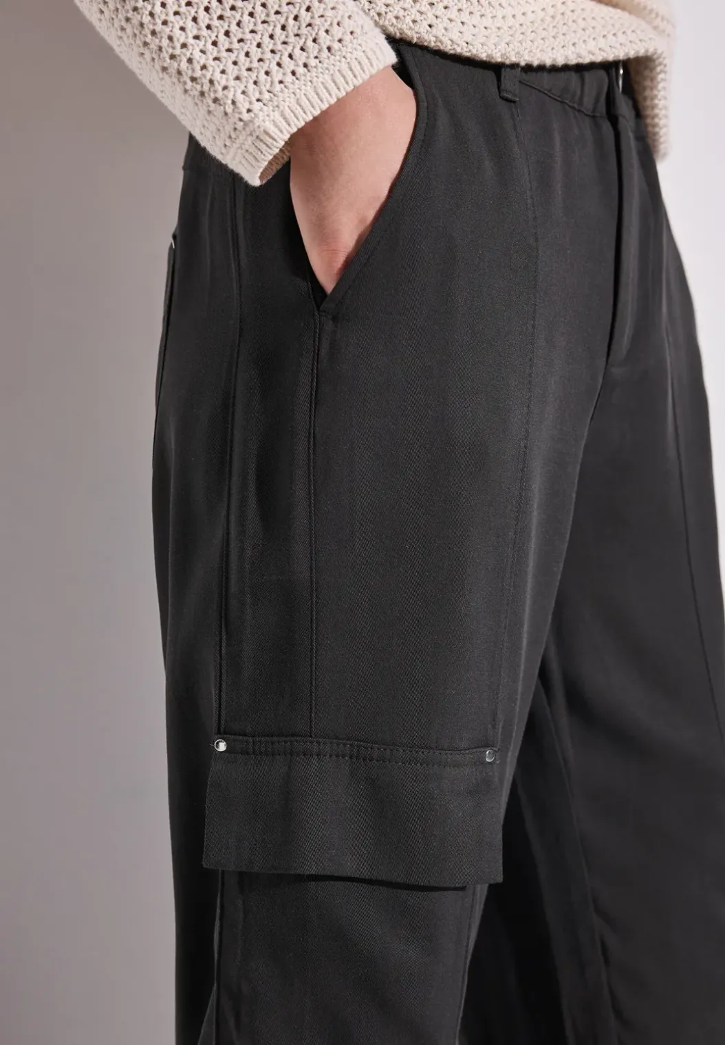Paperbag broek in cargolook