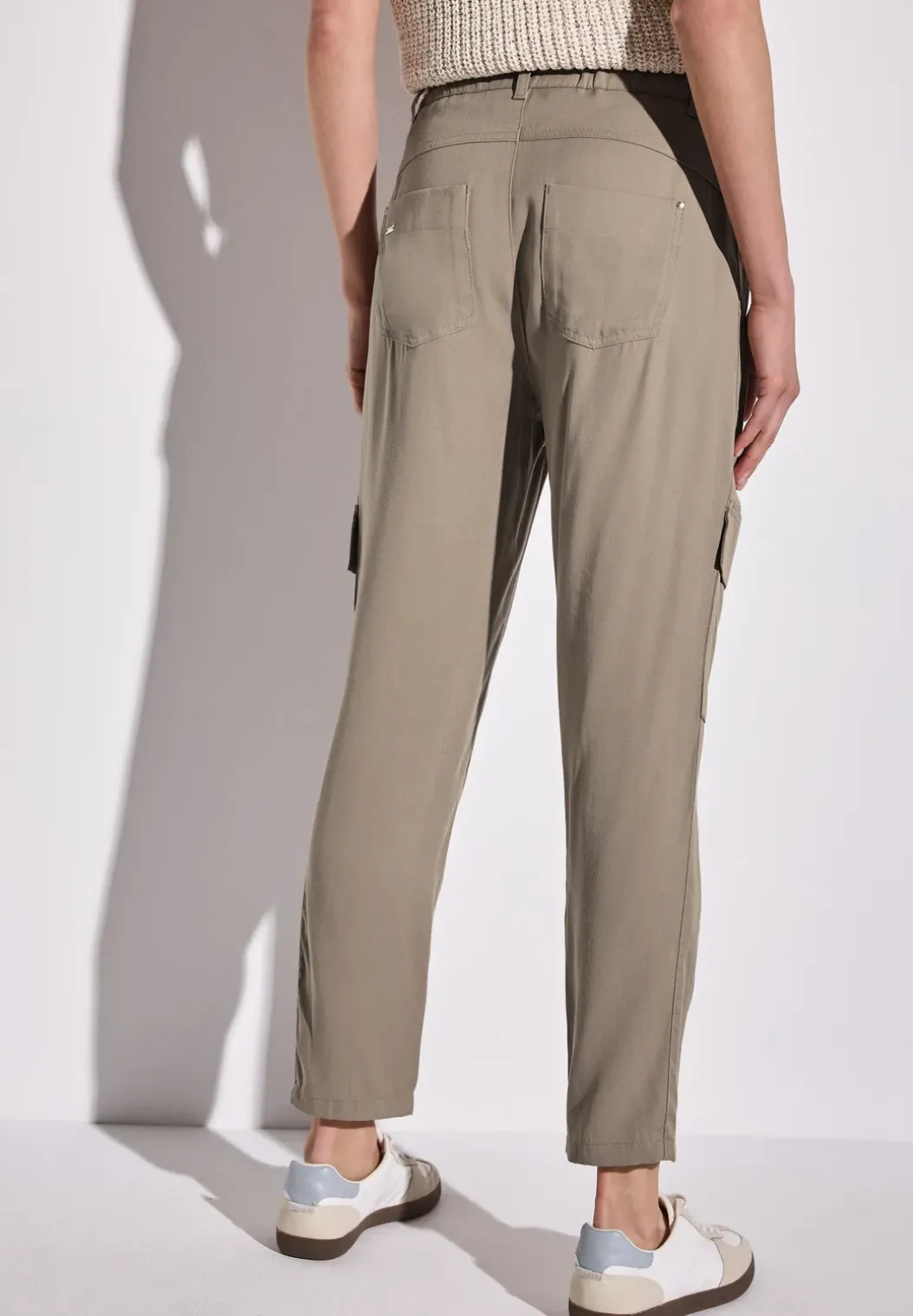 Paperbag broek in cargolook