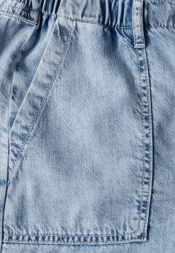 Paperbag denim shorts