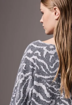 Pluizig shirt met patroon