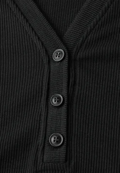 Polo-jurk met geribde structuur