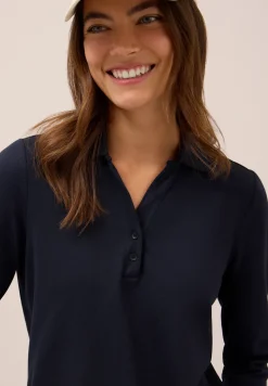 Poloshirt met knoopdetail