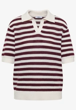 Poloshirt met korte mouwen in gehaakte kwaliteit