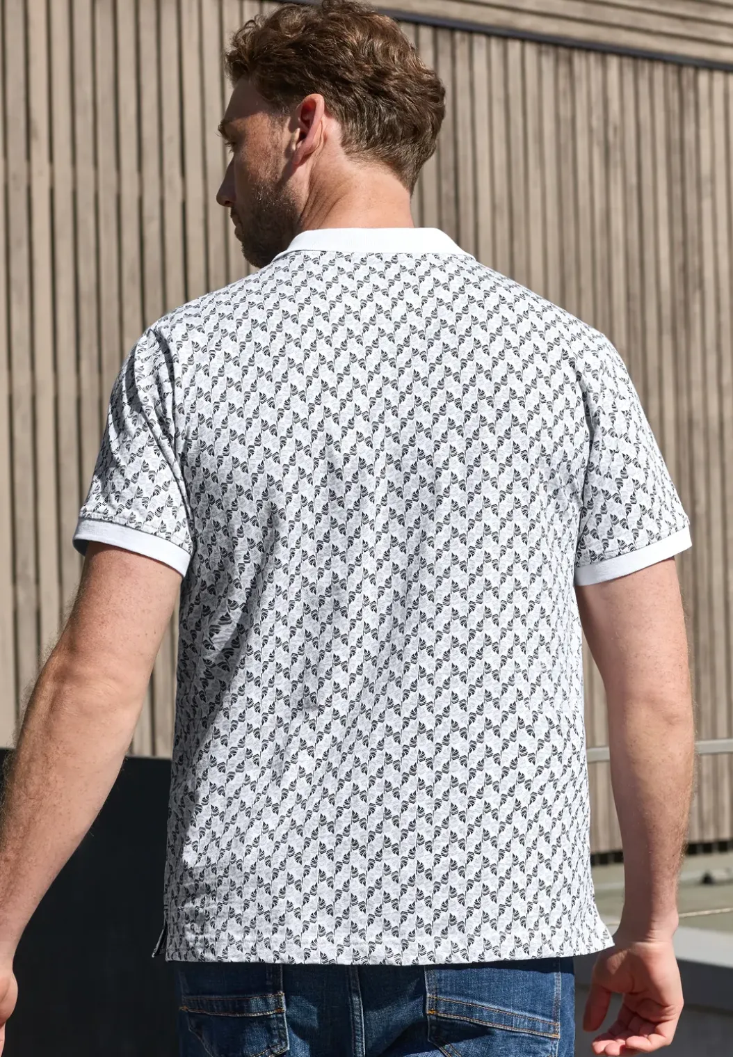 Poloshirt met korte mouwen en all-over print