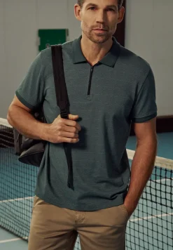 Poloshirt met korte mouwen en rits