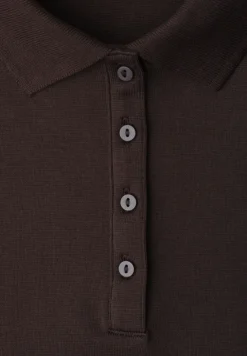 Poloshirt met korte mouwen en geribde structuur